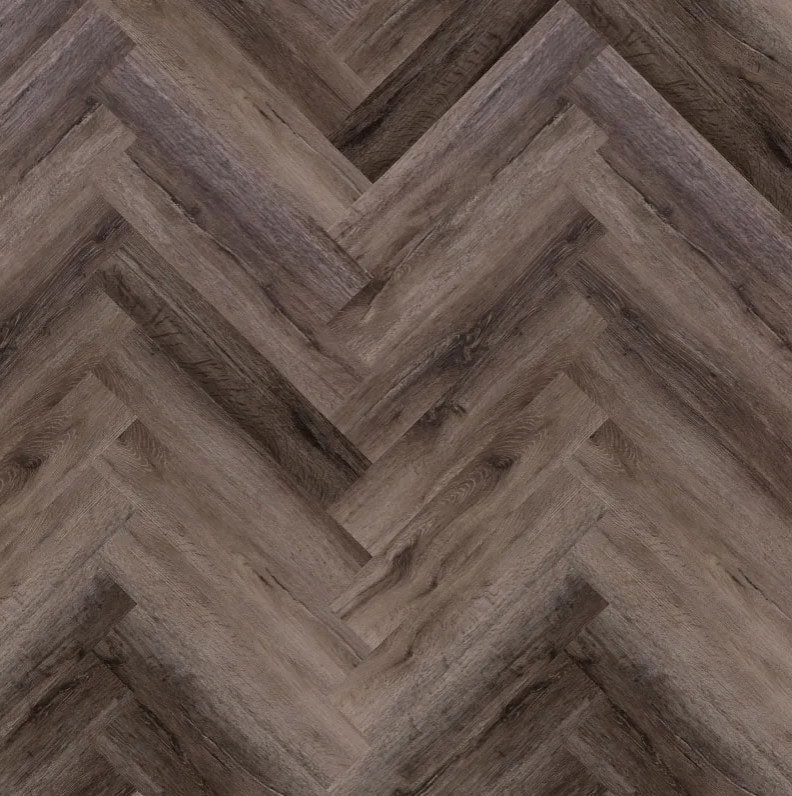 Nordikka Dryback Herringbone LVT – Aged Walnut